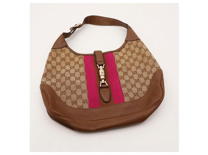 Gucci Hobo Bag Beige Monogram Canvas Leather - Ansicht 6