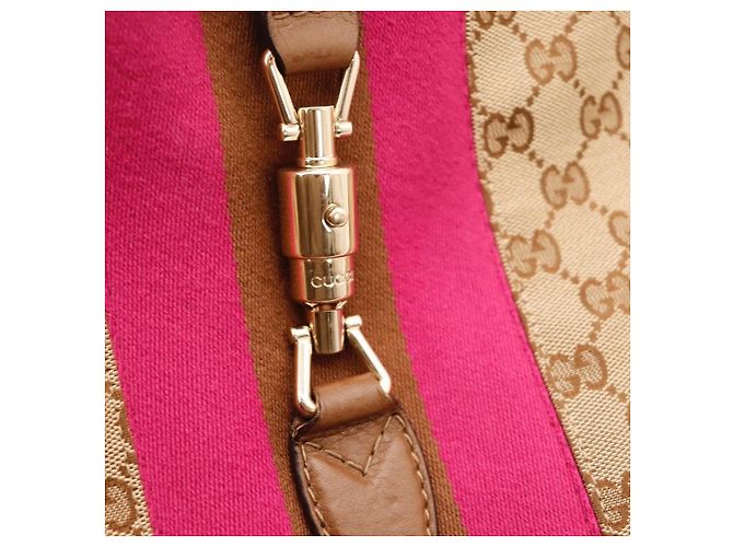Gucci Hobo Bag Beige Monogram Canvas Leather - Ansicht 7