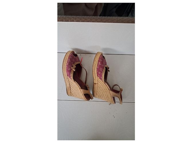 Espadrilles compensées Louis Vuitton Monogram Canvas - vue 3