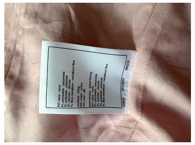 Veste sans manches en tweed à carreaux rose Chanel - vue 7