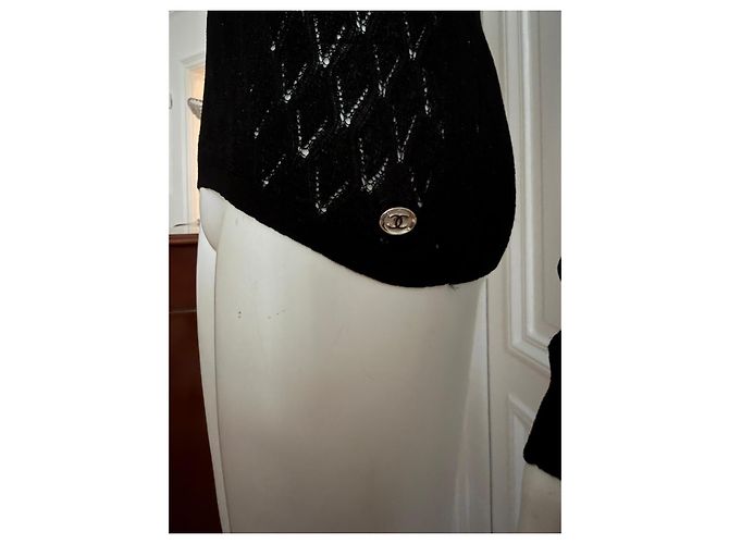 Chanel Rollkragenpullover aus Viskose und Polyamid in Schwarz - Ansicht 4