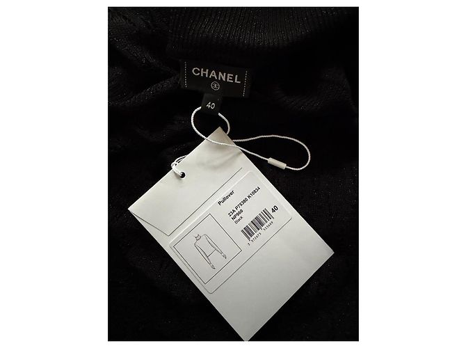Chanel Rollkragenpullover aus Viskose und Polyamid in Schwarz - Ansicht 8