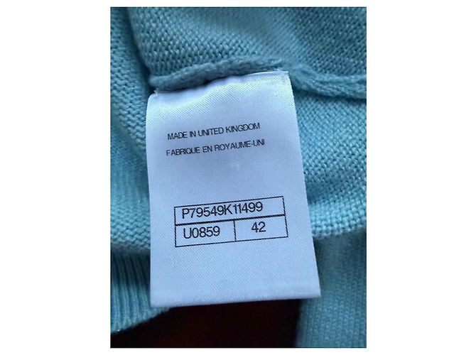 Chanel Damen-Cardigan hellblau aus Kaschmir - Ansicht 10