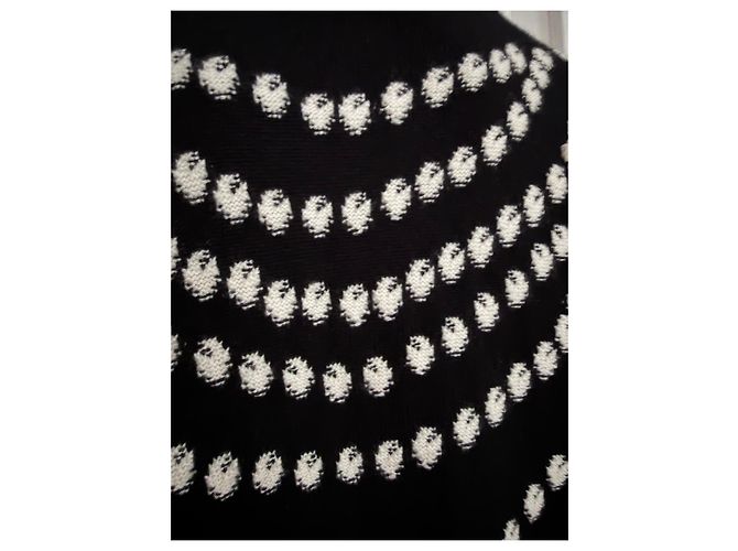 Chanel Cardigan Schwarz Weiß Kaschmir - Ansicht 4