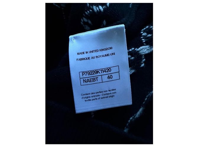 Chanel Cardigan Schwarz Weiß Kaschmir - Ansicht 9