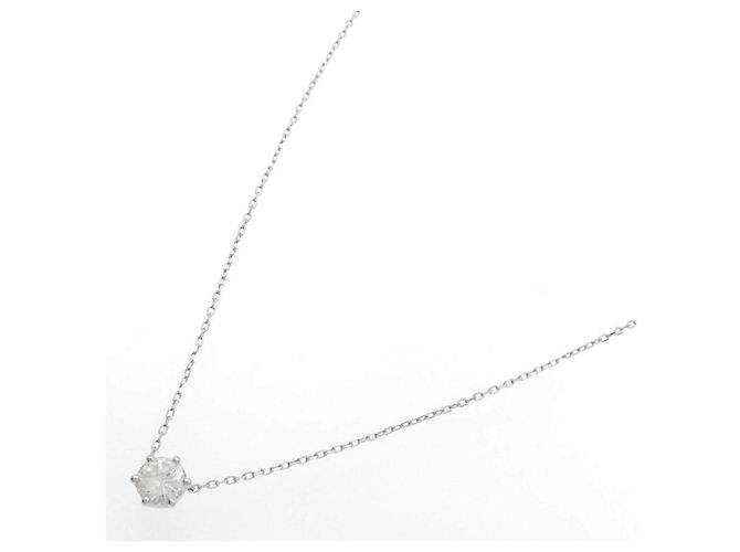 Autre Marque Collier en platine et diamants - vue 2