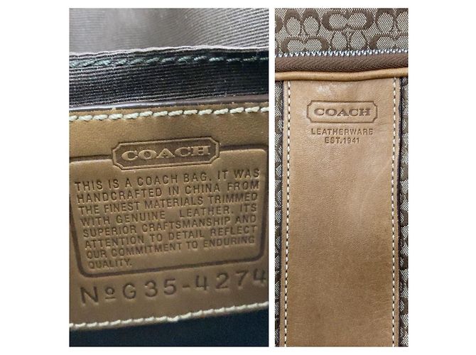 Coach Signature Canvas Leather Schultertasche - Ansicht 3
