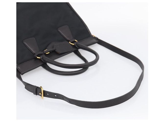 PRADA Handtasche Nylon 2way Black Gold - Ansicht 8