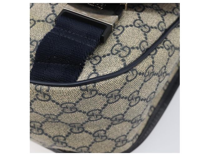 GUCCI GG Supreme Shoulder Bag PVC Navy Silver 201732 - vista 10