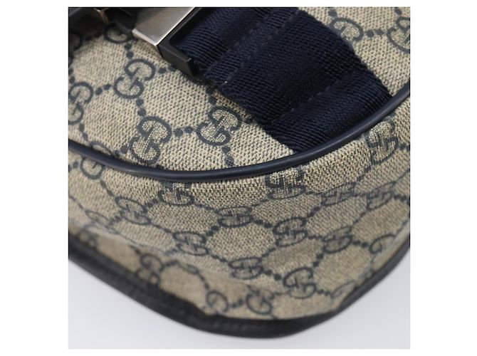 GUCCI GG Supreme Shoulder Bag PVC Navy Silver 201732 - vista 11