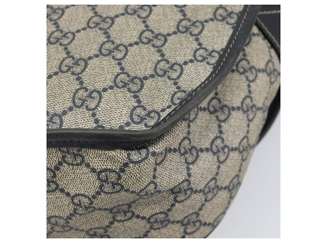 GUCCI GG Supreme Shoulder Bag PVC Navy Silver 201732 - vista 12