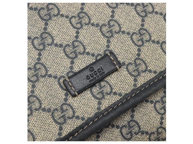 GUCCI GG Supreme Shoulder Bag PVC Navy Silver 201732 - vista 16