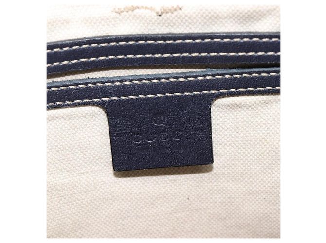 GUCCI GG Supreme Shoulder Bag PVC Navy Silver 201732 - vista 19