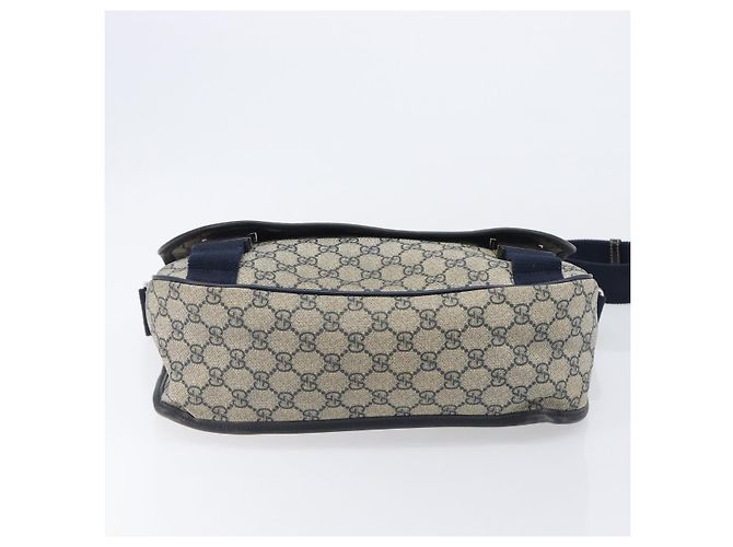 GUCCI GG Supreme Shoulder Bag PVC Navy Silver 201732 - vista 9