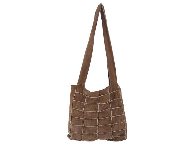 CHANEL Tote Bag Wildleder Braun CC - Ansicht 2