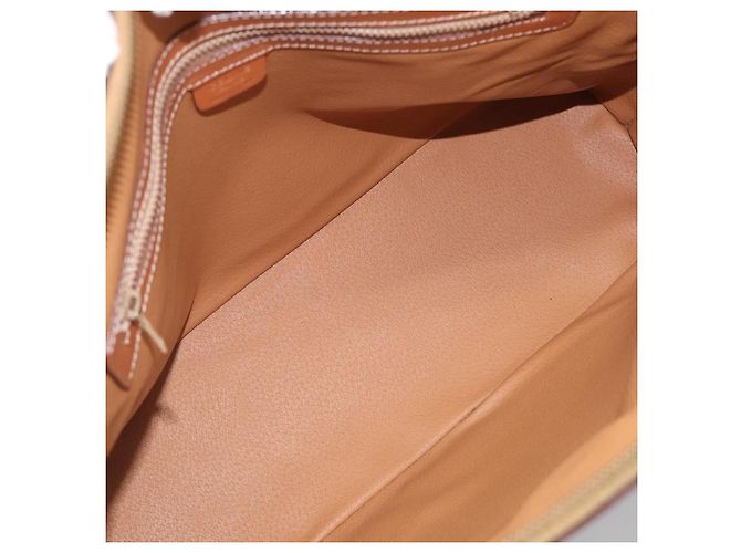 Céline CELINE Macadam Canvas Hand Bag PVC Leather 2way Brown Gold - vista 11