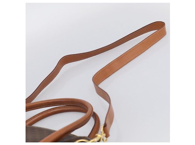 Céline CELINE Macadam Canvas Hand Bag PVC Leather 2way Brown Gold - vista 15