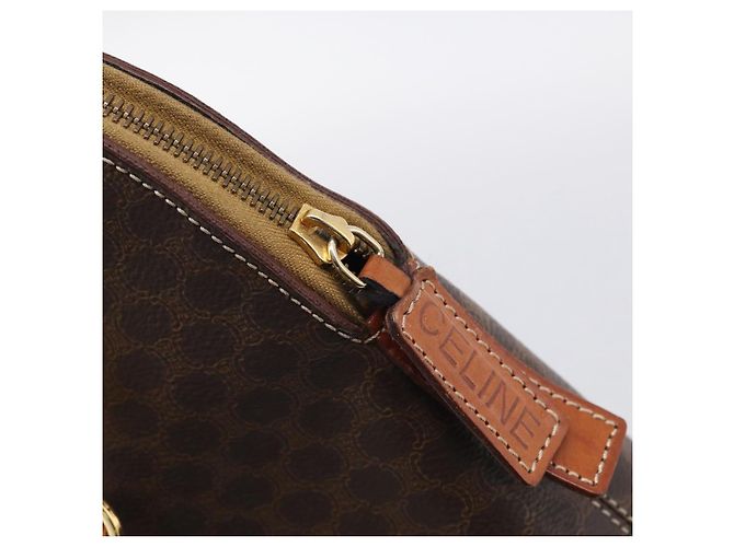 Céline CELINE Macadam Canvas Hand Bag PVC Leather 2way Brown Gold - vista 19