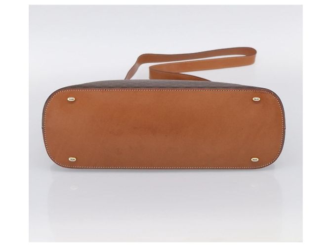 Céline CELINE Macadam Canvas Hand Bag PVC Leather 2way Brown Gold - vista 5