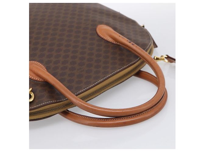 Céline CELINE Macadam Canvas Hand Bag PVC Leather 2way Brown Gold - vista 7