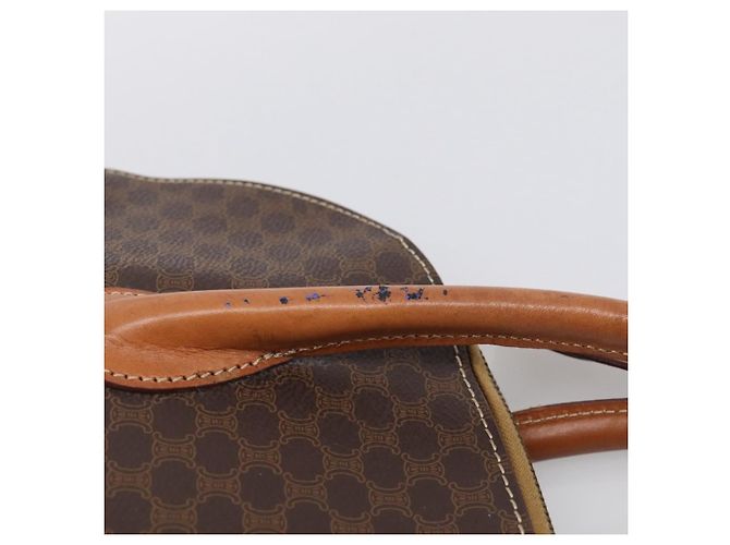 Céline CELINE Macadam Canvas Hand Bag PVC Leather 2way Brown Gold - vista 8