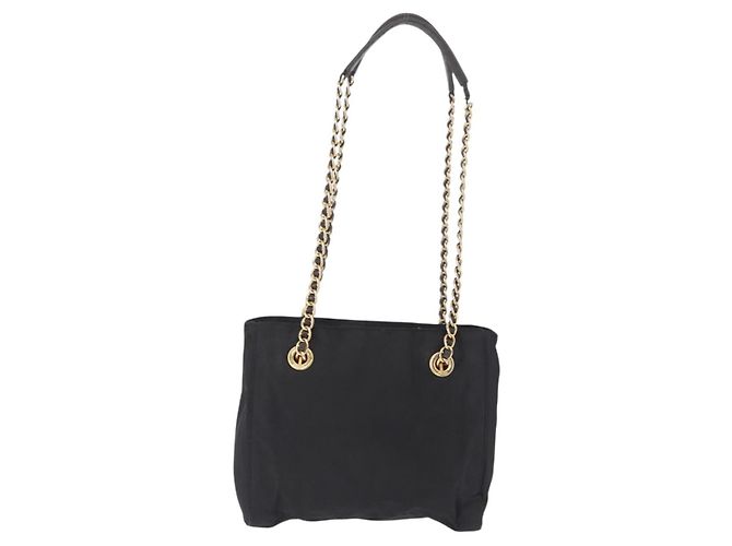 PRADA Schultertasche mit Kette Nylon Black Gold - Ansicht 3