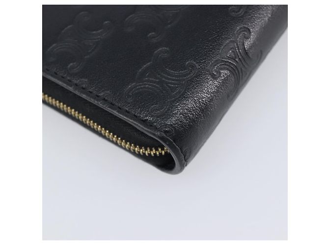 Céline CELINE Triomphe Long Wallet Leather Black Gold - vista 11