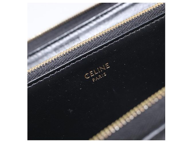 Céline CELINE Triomphe Long Wallet Leather Black Gold - vista 15