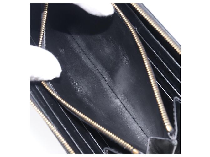 Céline CELINE Triomphe Long Wallet Leather Black Gold - vista 19