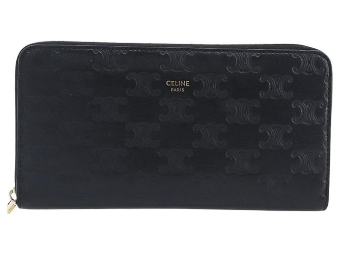 Céline CELINE Triomphe Long Wallet Leather Black Gold - vista 2