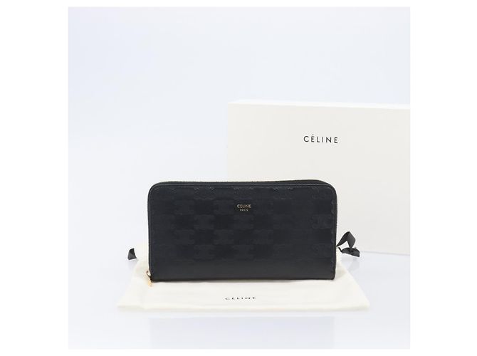 Céline CELINE Triomphe Long Wallet Leather Black Gold - vista 23