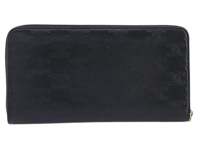 Céline CELINE Triomphe Long Wallet Leather Black Gold - vista 3