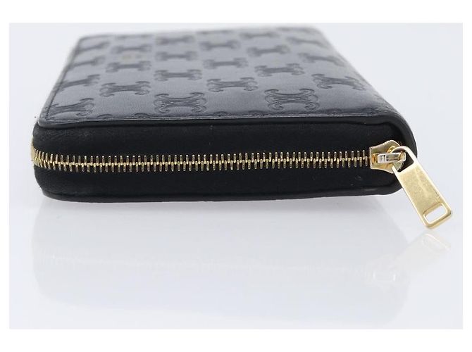Céline CELINE Triomphe Long Wallet Leather Black Gold - vista 5