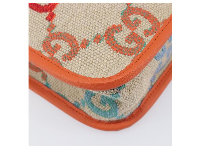 GUCCI GG Canvas Tote Bag Multicolor Orange 550763 - vista 14