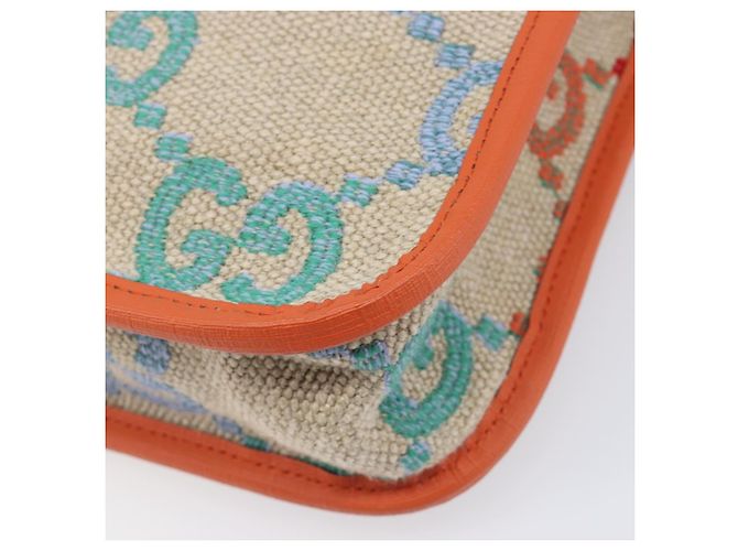 GUCCI GG Canvas Tote Bag Multicolor Orange 550763 - vista 15