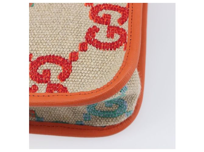 GUCCI GG Canvas Tote Bag Multicolor Orange 550763 - vista 16