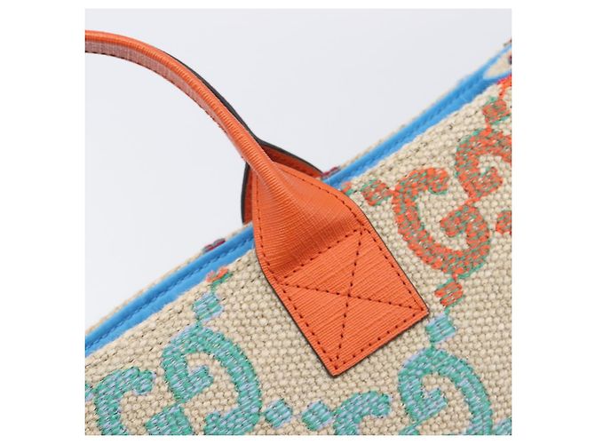 GUCCI GG Canvas Tote Bag Multicolor Orange 550763 - vista 17