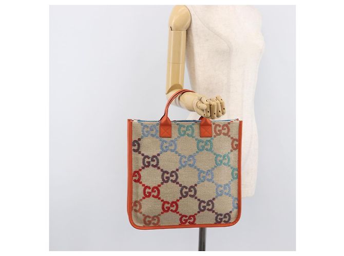 GUCCI GG Canvas Tote Bag Multicolor Orange 550763 - vista 21