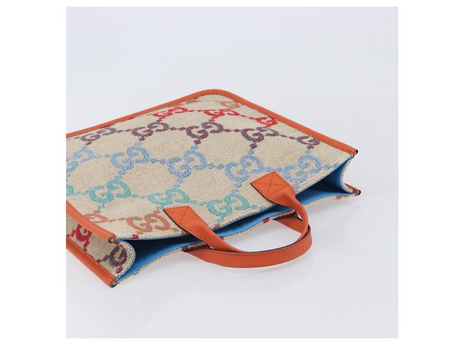 GUCCI GG Canvas Tote Bag Multicolor Orange 550763 - vista 6