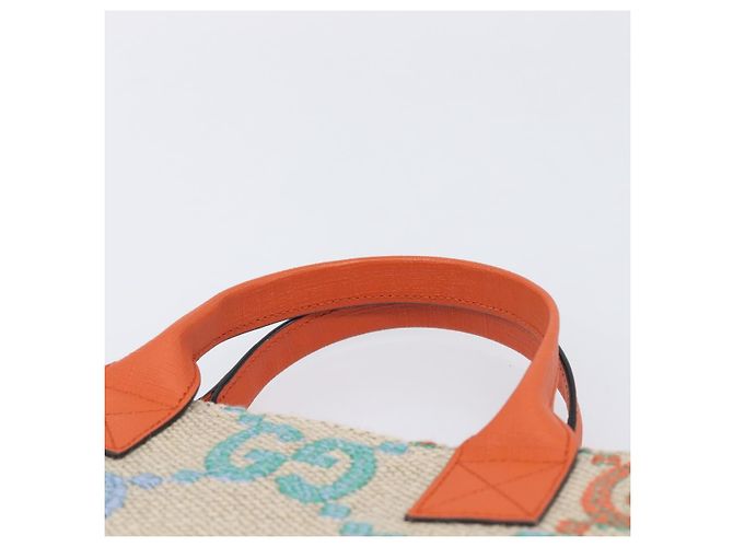 GUCCI GG Canvas Tote Bag Multicolor Orange 550763 - vista 8