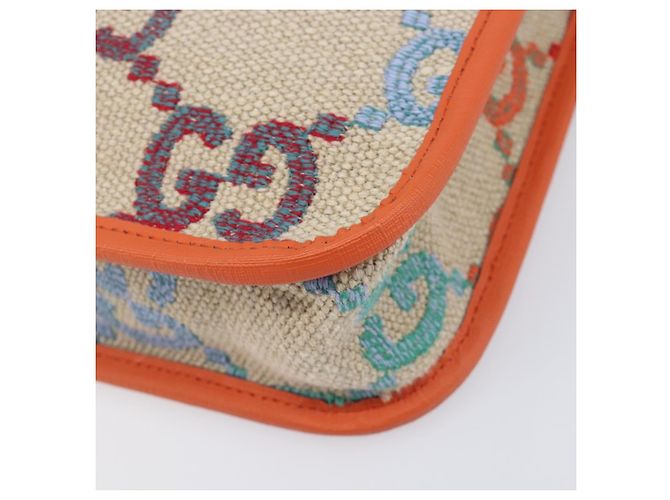 GUCCI GG Canvas Tote Bag Multicolor Orange 550763 - vista 9