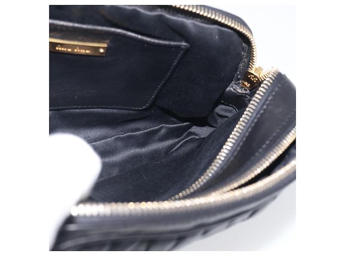 Miu Miu Matelasse Shoulder Bag Leather 2way Black Gold - vista 19