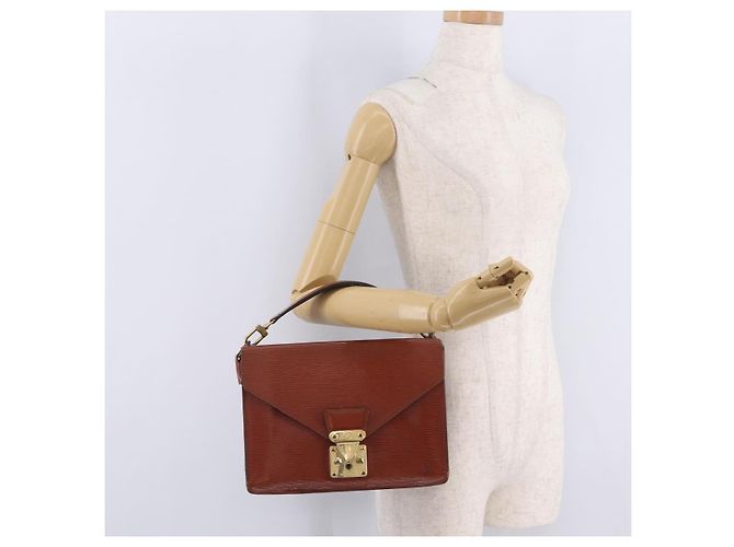 LOUIS VUITTON Epi Biface Hand Bag Brown M52323 LV - vista 37