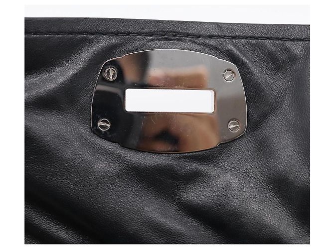 Miu Miu Sac à épaule Matelassé avec chaîne en cuir noir argenté - vue 22