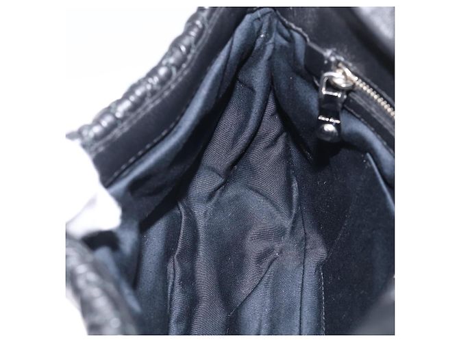 Miu Miu Sac à épaule Matelassé avec chaîne en cuir noir argenté - vue 26