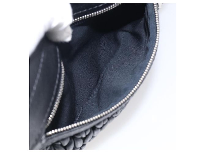 Miu Miu Sac à épaule Matelassé avec chaîne en cuir noir argenté - vue 30