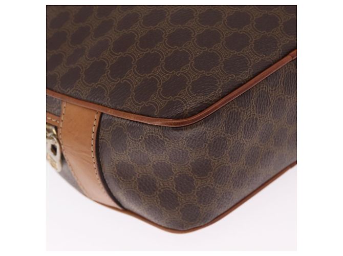 Céline CELINE Macadam Canvas Shoulder Bag PVC Leather Brown Gold - vista 15