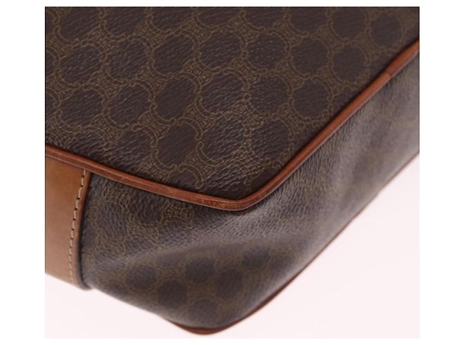 Céline CELINE Macadam Canvas Shoulder Bag PVC Leather Brown Gold - vista 17