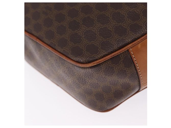 Céline CELINE Macadam Canvas Shoulder Bag PVC Leather Brown Gold - vista 18