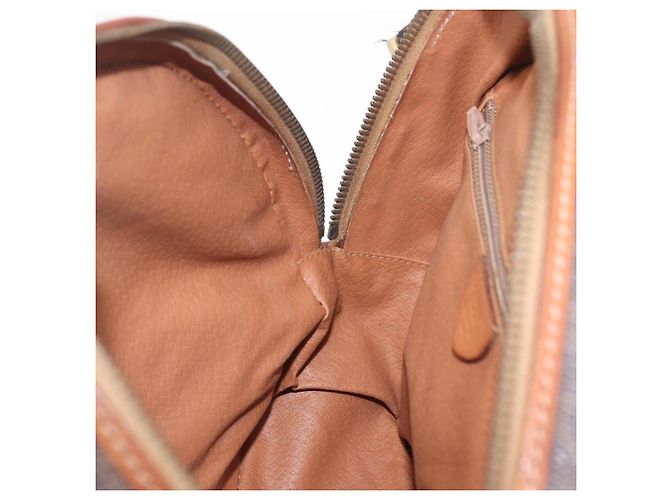 Céline CELINE Macadam Canvas Shoulder Bag PVC Leather Brown Gold - vista 22